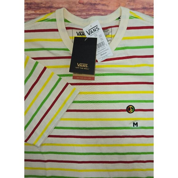 Vans Off The Wall Tee Medium Tyson Peterson Striped T-Shirt NWT - Picture 9 of 10
